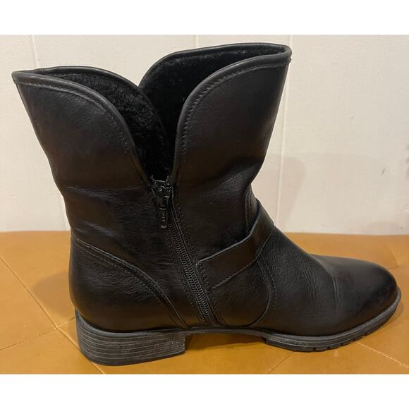 NATURALIZER Womens Black Non-Slip Gloriah Round Toe Block Heel Zip-Up Moto 8.5 M - Picture 5 of 7